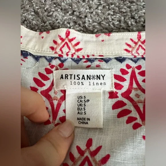 Artisan NY Linen tank Size small - Picture 2 of 4